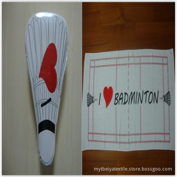 Various Shapes Badminton Shape 100% Cotton Compressed Towel